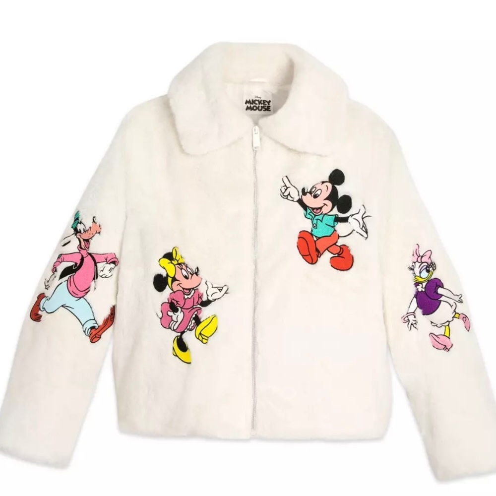 Disney faux fur Mickey and friends jacket size 2x